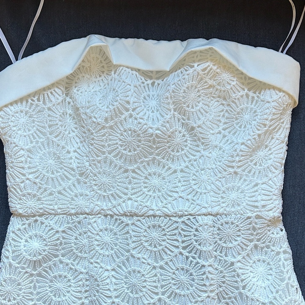 NWTLulu's White Strapless Midi Dress - Picture 3 of 11